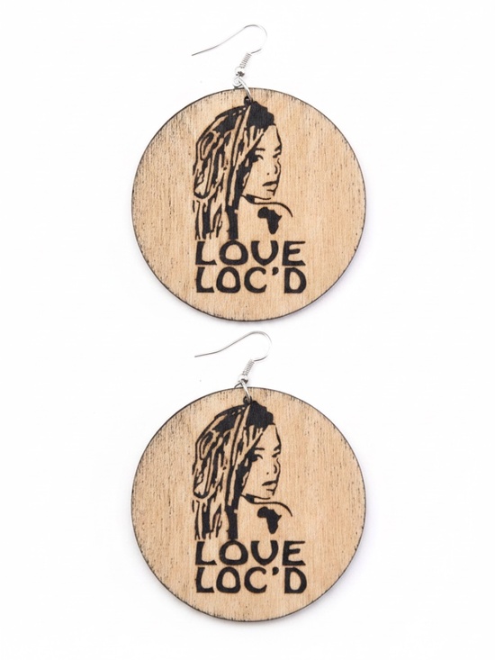 Fashion Jewelry Jewelry - Womens Loc'd Round Wood Earrings